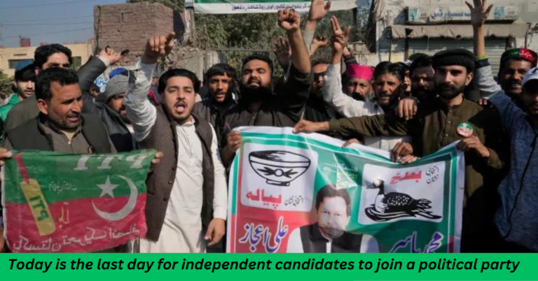 Today is the last day for independent candidates to join a political party
